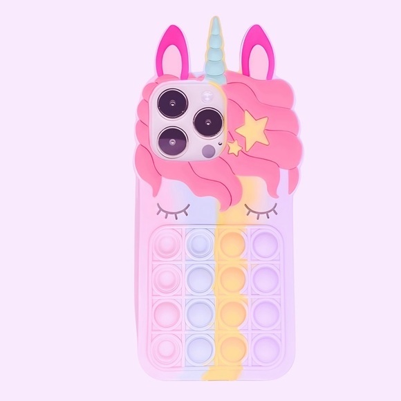 HP🔥Level‎ up your iPhone game: Kawaii Cartoon Pop-it Phone Case - Picture 1 of 4